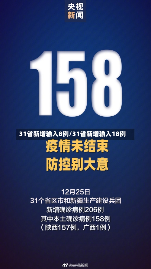 31省新增输入8例/31省新增输入18例