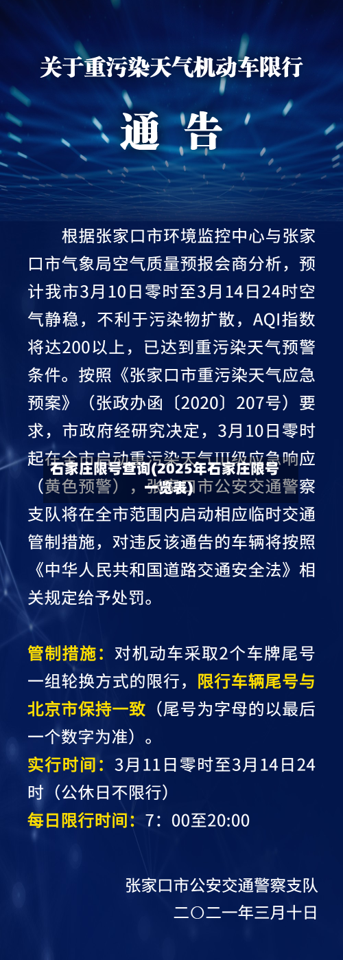 石家庄限号查询(2025年石家庄限号一览表)-第3张图片