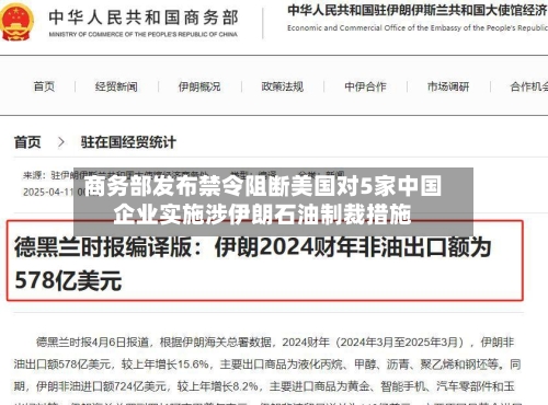 商务部发布禁令阻断美国对5家中国企业实施涉伊朗石油制裁措施-第3张图片