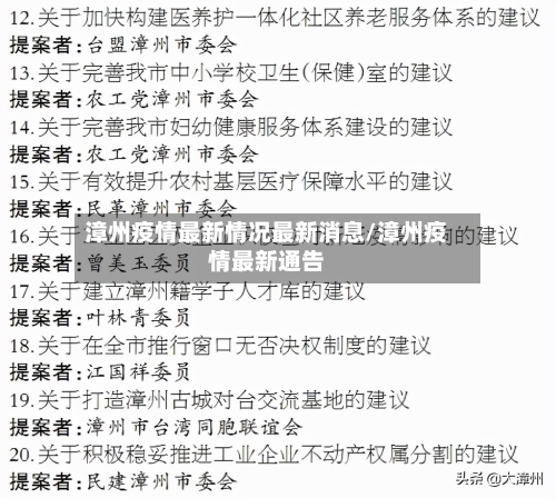 漳州疫情最新情况最新消息/漳州疫情最新通告