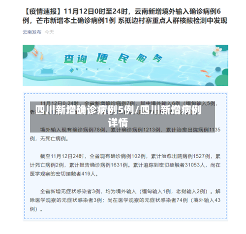 四川新增确诊病例5例/四川新增病例详情