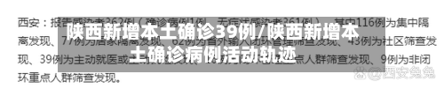 陕西新增本土确诊39例/陕西新增本土确诊病例活动轨迹