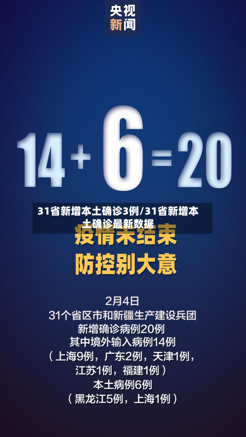 31省新增本土确诊3例/31省新增本土确诊最新数据