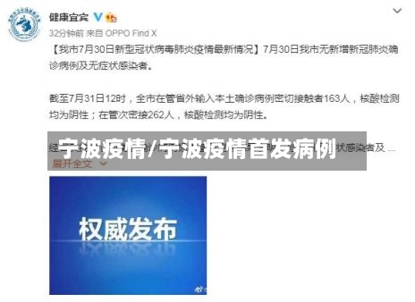 宁波疫情/宁波疫情首发病例