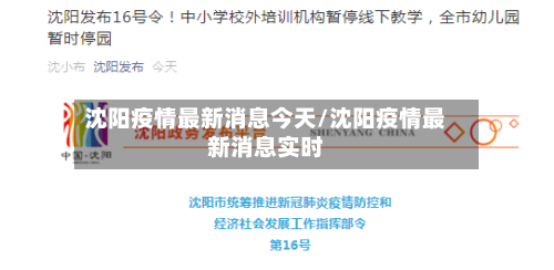 沈阳疫情最新消息今天/沈阳疫情最新消息实时