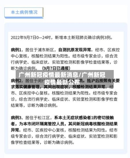 广州新冠疫情最新消息/广州新冠疫情最新公布