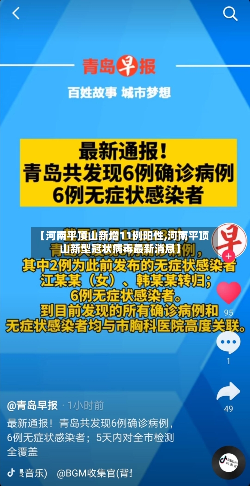 【河南平顶山新增11例阳性,河南平顶山新型冠状病毒最新消息】