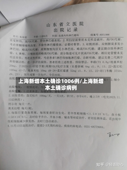 上海新增本土确诊1006例/上海新增本土确诊病例