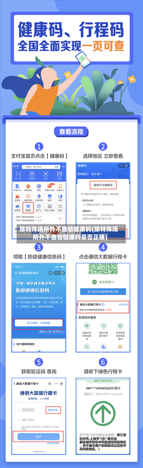 除特殊场所外不查验健康码(除特殊场所外不查验健康码是否正确)