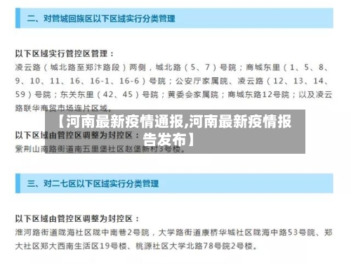 【河南最新疫情通报,河南最新疫情报告发布】