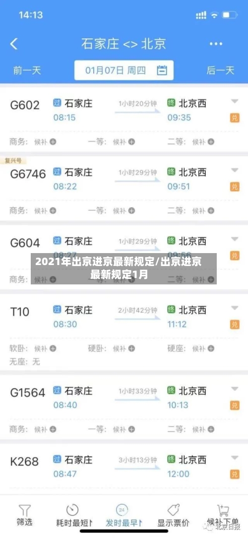 2021年出京进京最新规定/出京进京最新规定1月