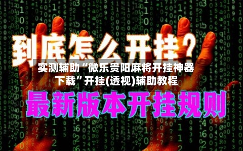 实测辅助“微乐贵阳麻将开挂神器下载”开挂(透视)辅助教程