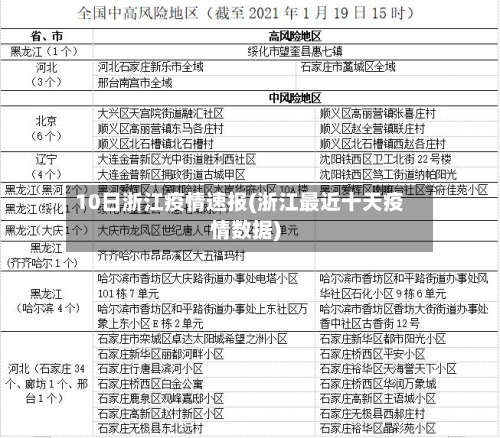 10日浙江疫情速报(浙江最近十天疫情数据)