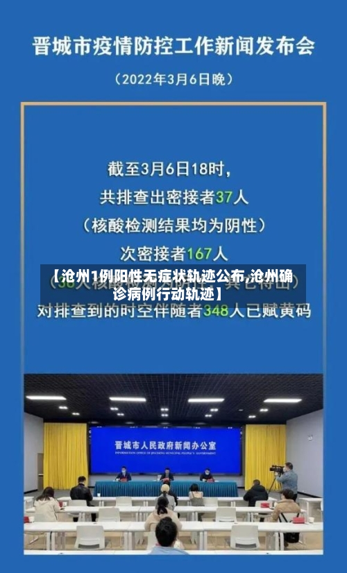 【沧州1例阳性无症状轨迹公布,沧州确诊病例行动轨迹】