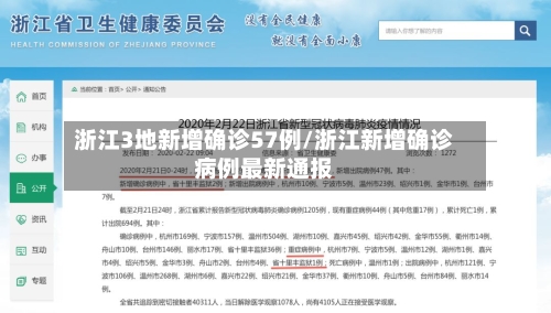 浙江3地新增确诊57例/浙江新增确诊病例最新通报