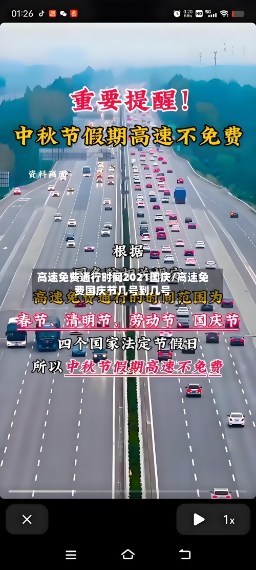 高速免费通行时间2021国庆/高速免费国庆节几号到几号