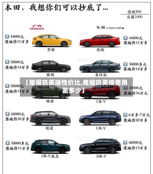 【雅阁凯美瑞性价比,雅阁凯美瑞费用差多少】
