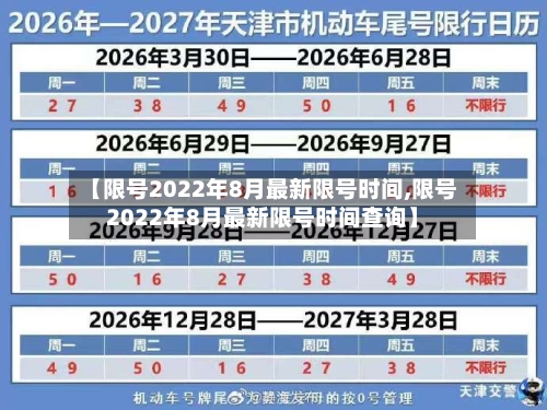 【限号2022年8月最新限号时间,限号2022年8月最新限号时间查询】