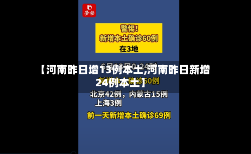 【河南昨日增13例本土,河南昨日新增24例本土】