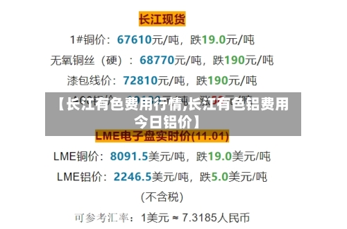 【长江有色费用行情,长江有色铝费用今日铝价】