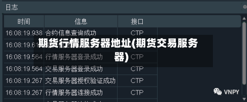 期货行情服务器地址(期货交易服务器)
