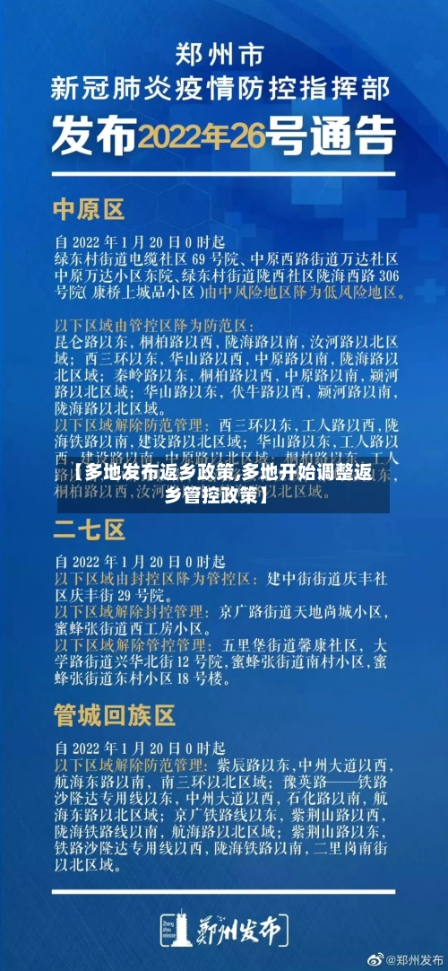 【多地发布返乡政策,多地开始调整返乡管控政策】